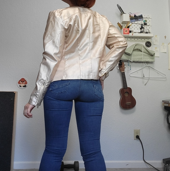 Calvin Klein Faux Leather Jacket - Picture 3 of 9